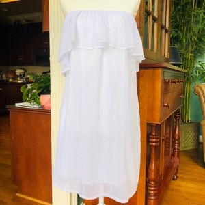 NWT White Strapless Dress